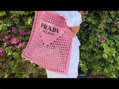 prada uncinetto|Borsa Prada in uncinetto ♥ Crochet Prada Bag .